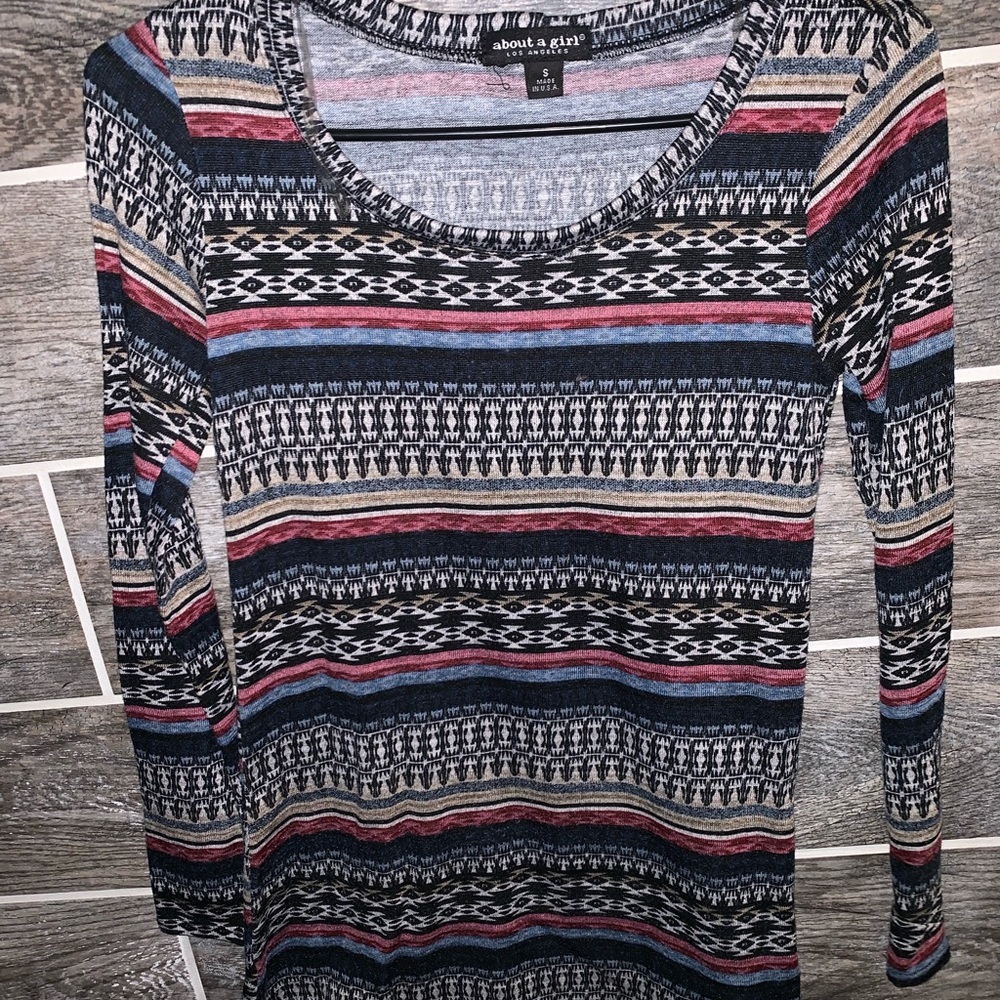 Cute stripe pattern soft long sleeve